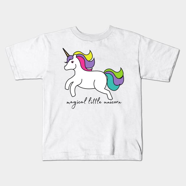 Magical Little Unicorn Kids T-Shirt by Vegan Squad